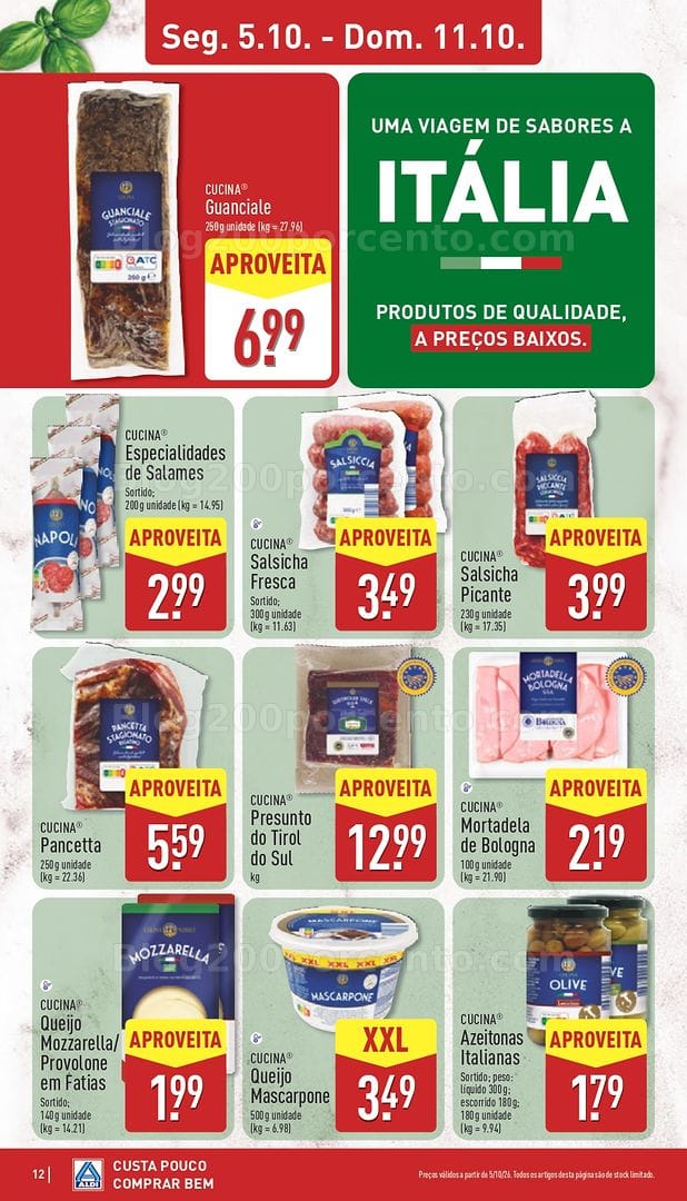 Antevisão Folheto ALDI Sabores do Mundo Promoções de 5 a 11 outubro